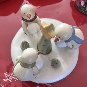 Snowman Figurine Playset with Colorful Scarves Bonnie Lynn